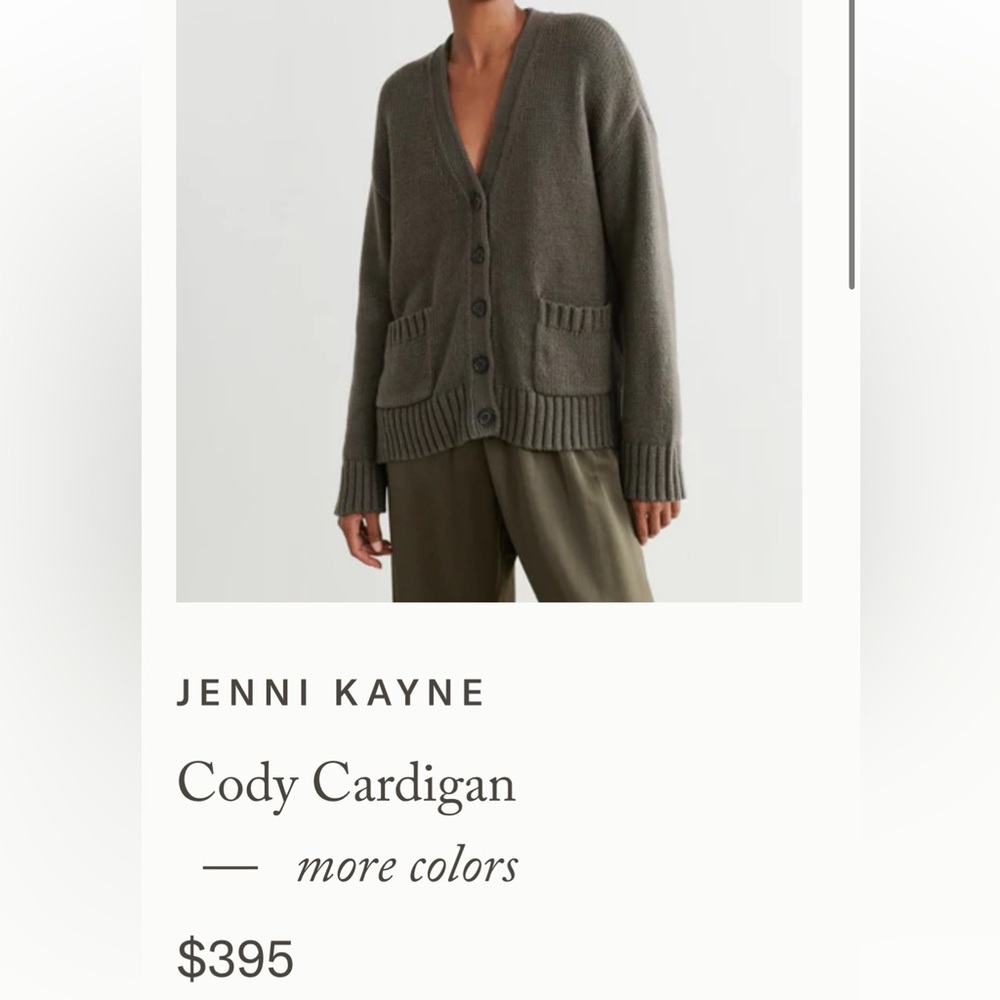 Jenni Kayne Cody Cardigan BNWT!! Never opened (in plastic!) Dusty Olive / Small